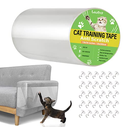 Lewondr Katze Kratzschutzfolie, 20 x 300 cm Transparentes Sofa Kratzschutz Pad mit 30 Schrauben für Möbel Couch Tür Wand, Katze Möbelschutz Möbelschoner Kratzpads, Anti Kratz Folie Lewondr Katze Kratzschutzfolie, 20 x 300 cm Transparentes Sofa Kratzschutz Pad mit 30 Schrauben für Möbel Couch Tür Wand, Katze Möbelschutz Möbelschoner Kratzpads, Anti Kratz Folie von Lewondr