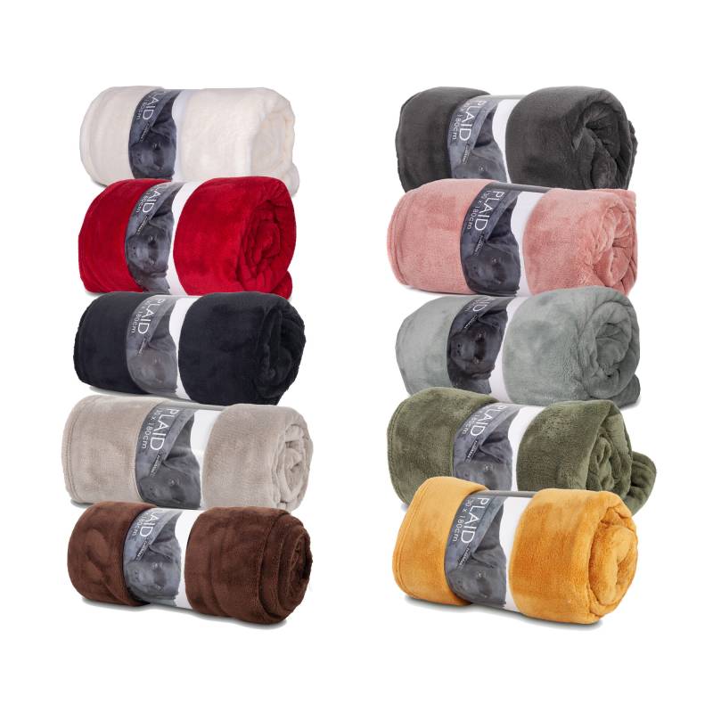 Lex & Max Fleece Plaid – Kleegrün – 130 x 180 cm Lex & Max Fleece Plaid – Kleegrün – 130 x 180 cm von Lex & Max