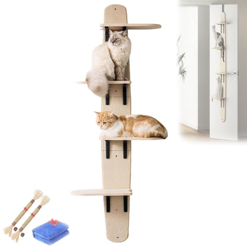 Multi Level Door Hanging Cat Shelves, Stable Cat Tower Door Hanger Climber, Vertical Space for Cats Over The Doors, 4-Levels Back of Doors Cats Perch Climbing Shelf for Jumping Multi Level Door Hanging Cat Shelves, Stable Cat Tower Door Hanger Climber, Vertical Space for Cats Over The Doors, 4-Levels Back of Doors Cats Perch Climbing Shelf for Jumping von LexTex