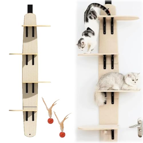 Over The Door Cat Perch, Door Hanging Cat Shelf Multi Level Cats Tree and Climber, Shelves, Ladder, 4-Levels Vertical Space Hanger for Cats Tower On Doors Mounted Hanging Bed Over The Door Cat Perch, Door Hanging Cat Shelf Multi Level Cats Tree and Climber, Shelves, Ladder, 4-Levels Vertical Space Hanger for Cats Tower On Doors Mounted Hanging Bed von LexTex