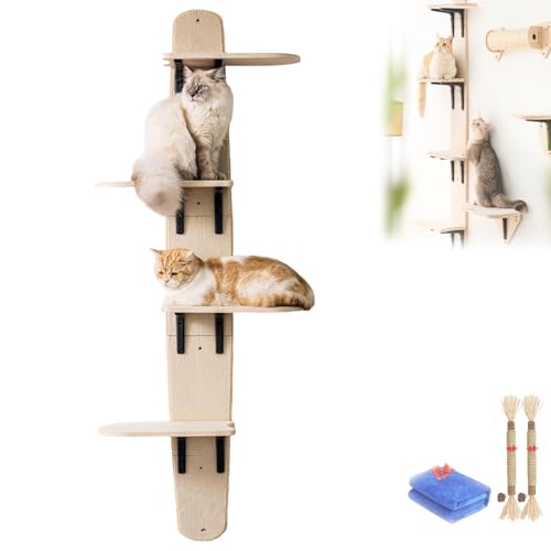 Vertical Cat Door Hanger, Over Door Hanging Cat Tree Mounted Climber, Back of Doors Hang Cats Shelf Perch, Multi Level Space Cats Climbing Shelves Bed Ladder 4-Levels for Pet Jumping Under 40lbs Vertical Cat Door Hanger, Over Door Hanging Cat Tree Mounted Climber, Back of Doors Hang Cats Shelf Perch, Multi Level Space Cats Climbing Shelves Bed Ladder 4-Levels for Pet Jumping Under 40lbs von LexTex