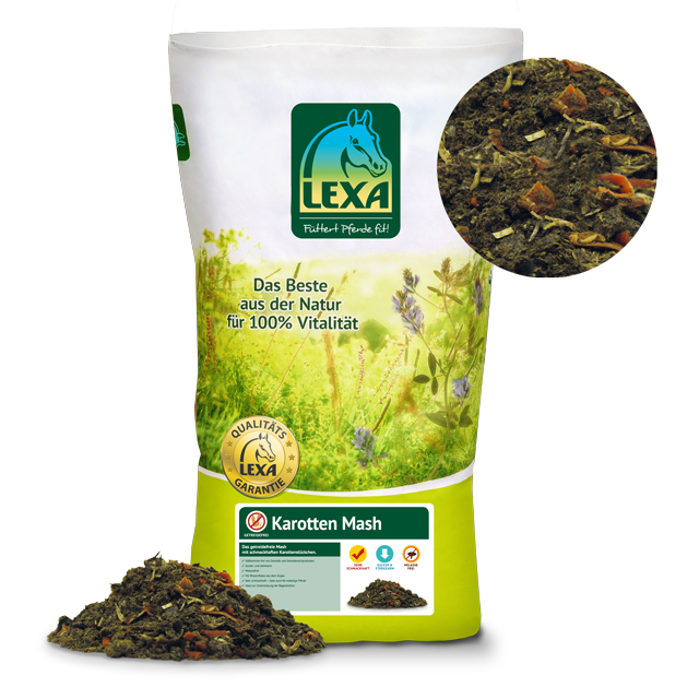 Lexa Karotten Mash 5kg Getreidefreies Mash mit leckeren Karottenstückchen Lexa Karotten Mash 5kg Getreidefreies Mash mit leckeren Karottenstückchen von Lexa