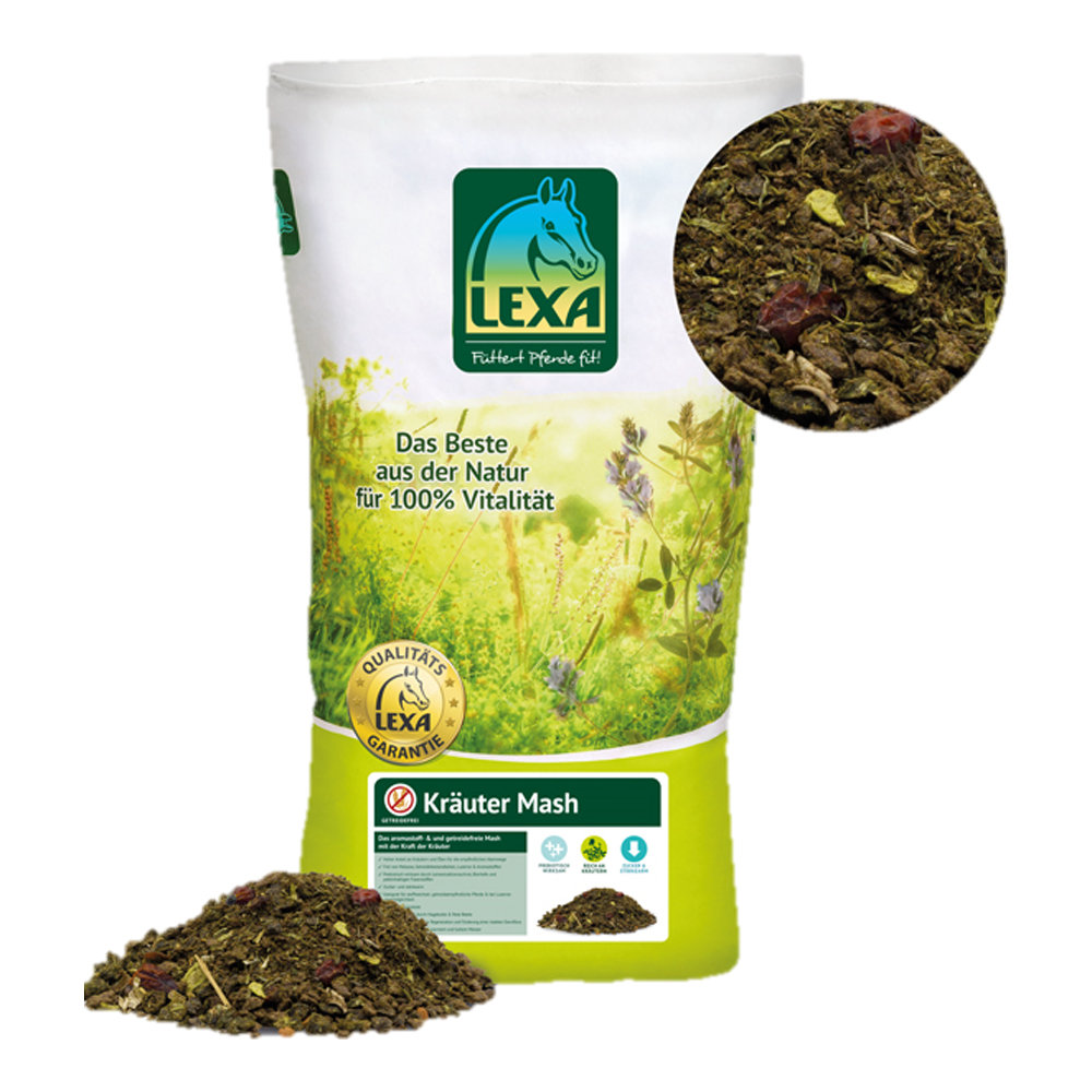 Lexa Kräuter Mash, 1 kg Zur Unterstützung von Verdauung und Atemwegen Lexa Kräuter Mash, 1 kg Zur Unterstützung von Verdauung und Atemwegen von Lexa