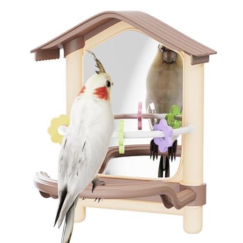Vogelkäfig Spielzeuge,Vogelspiegel Deko | Käfigzubehör Für Innenbereich Außenbereich Garten Balkon Terrasse Innenhof Fensterbank Hühner Vogelkäfig Spielzeuge,Vogelspiegel Deko | Käfigzubehör Für Innenbereich Außenbereich Garten Balkon Terrasse Innenhof Fensterbank Hühner von Lexsyn