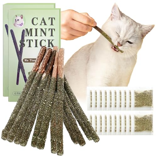 Lezehea Katzensticks Kausticks Set, 12 Katzenminze Sticks +20 Packungen Premium Katzenminze, Katzenminze Spielzeug Katzen Kauhölzer Sticks, Katzenminze Sticks zum Schleifen Lezehea Katzensticks Kausticks Set, 12 Katzenminze Sticks +20 Packungen Premium Katzenminze, Katzenminze Spielzeug Katzen Kauhölzer Sticks, Katzenminze Sticks zum Schleifen von Lezehea