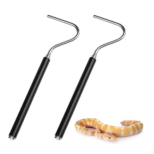 Lezevn 2 x ausziehbare Edelstahl-Schlangenhaken, einziehbar, für Reptilien, zum Kontrollieren von beweglichen Haken, zum Auffangen von kleinen Schlangen Lezevn 2 x ausziehbare Edelstahl-Schlangenhaken, einziehbar, für Reptilien, zum Kontrollieren von beweglichen Haken, zum Auffangen von kleinen Schlangen von Lezevn