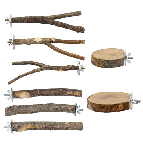 8pack Kleine Vögel Spielen Ausrüstung Vogelstangen Schwung Ringe Haustier Vogelaktivität Stick Für Sittiche Conure Lovebird von LfrXtra
