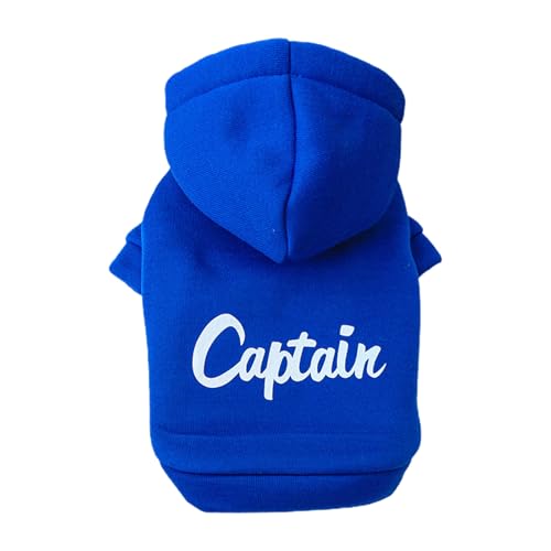 Hund Camping Kleidung Captain Thema Kleidung Captain Pullover Spring Welpe Pyjama Blau Farbe von LfrXtra