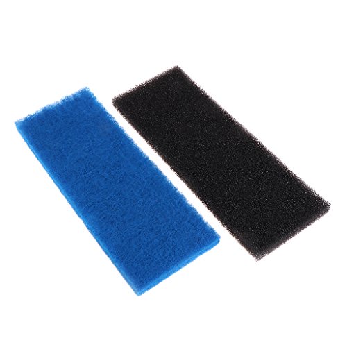 LfrXtra 2-Pack Aquarium Ersatzmedien Geschnitten Für Biochemische Schwamm Blau Weiß Schaumstoff Pad Fisch Für Tankfilterzubehör von LfrXtra