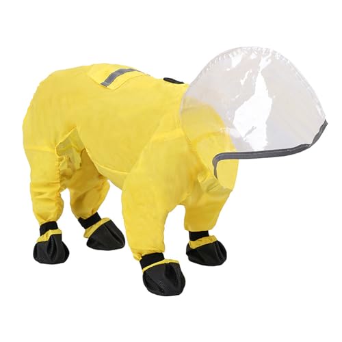 Vollständige Abdeckung für Hunde, Regenmantel, modische Regenbekleidung, Outdoor-Aktivität, Haustier-Regenmantel mit Kapuze und Fuß Vollständige Abdeckung für Hunde, Regenmantel, modische Regenbekleidung, Outdoor-Aktivität, Haustier-Regenmantel mit Kapuze und Fuß von LfrXtra