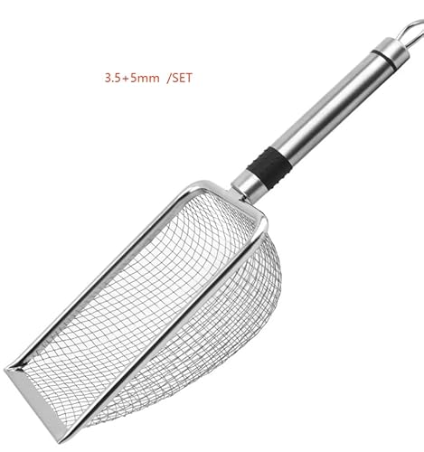 LgowithU 2 Stück Gartensieb aus Edelstahl, Gartenerdesieb mit Griff Gartensieb(3.8/5mm Masche) von LgowithU
