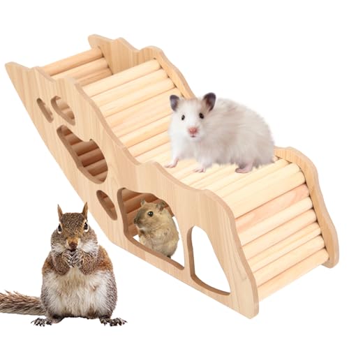 Lgowithu Hamster Haus aus Holz, Hamster Tunnel, Hamster Haus, Hamster Versteck, Hamsterhaus mit Kletterleiter, Hamster Zubehör für Hamster, Rennmäuse, Mäuse, Chinchillas und Kleine Tiere Lgowithu Hamster Haus aus Holz, Hamster Tunnel, Hamster Haus, Hamster Versteck, Hamsterhaus mit Kletterleiter, Hamster Zubehör für Hamster, Rennmäuse, Mäuse, Chinchillas und Kleine Tiere von LgowithU
