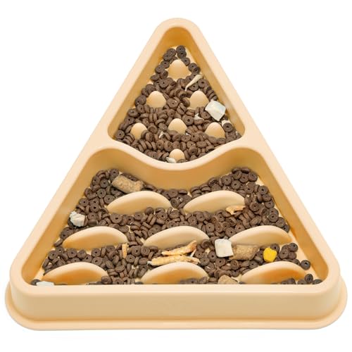 Li&Zhao Futternapf für Hunde, Puzzle-Stil, teilbare Futterfächer, lebensmittelechter Kunststoff, langsamer Futternapf für Hunde, Dreieck-Design mit zwei Futterplatzierungsbereichen unterschiedlicher Li&Zhao Futternapf für Hunde, Puzzle-Stil, teilbare Futterfächer, lebensmittelechter Kunststoff, langsamer Futternapf für Hunde, Dreieck-Design mit zwei Futterplatzierungsbereichen unterschiedlicher von Li & Zhao
