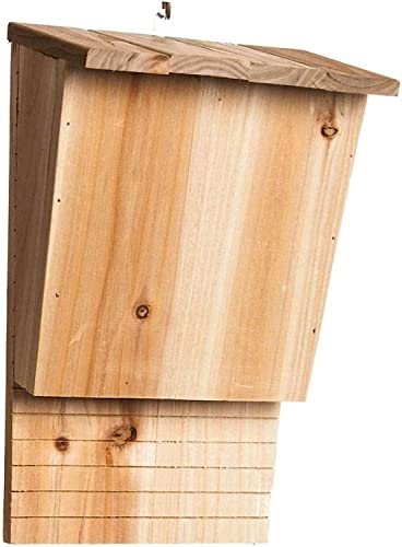 Fledermausbox Outdoor Holz Hängende Fledermausbox Natur Holz Fledermausunterstand mit Dach Fledermauskasten Haus Unterschlupf Nistkasten von LiTaiJingNice