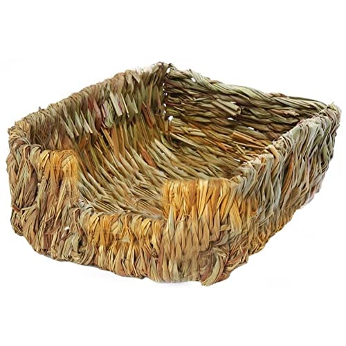 Grashaus für Kaninchen, handgefertigtes Naturgrasbeet, essbares Naturgrasnest für Kaninchen, Meerschweinchen, Chinchilla, Kleintiere Grashaus für Kaninchen, handgefertigtes Naturgrasbeet, essbares Naturgrasnest für Kaninchen, Meerschweinchen, Chinchilla, Kleintiere von LiTaiJingNice