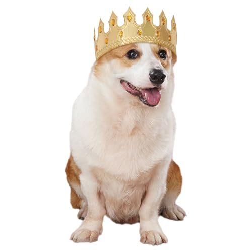 Haustier-Umhang für König und Hund, Kopfband für Halloween, Kostümparty (Krone F) von LiTaiJingNice