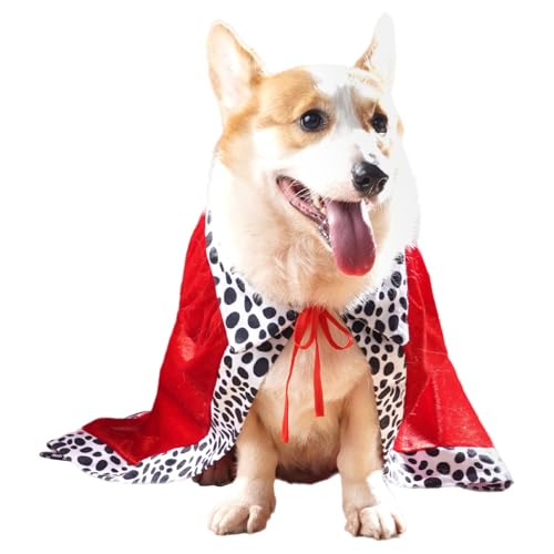 Haustier-Umhang für König und Hund, Kopfband für Halloween, Kostümparty (Umhang) von LiTaiJingNice