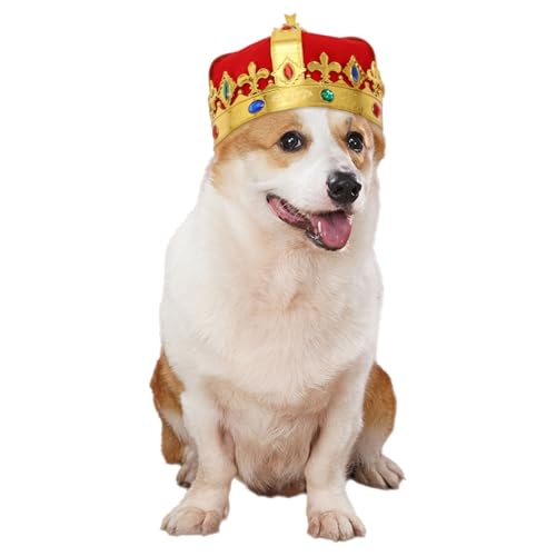 Haustier-Umhang für König und Hund, Kopfband für Halloween, Verkleidungsparty (Krone A) von LiTaiJingNice