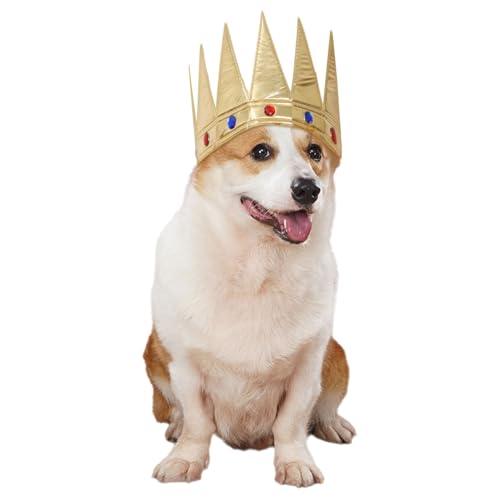 Hunde-Kings-Umhang, Kopfband für Halloween, Kostümparty (Krone D) von LiTaiJingNice