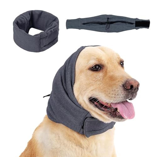 No Flap Ear Wraps for Dogs, Dog Snood Ear Protector, Happy Hoodie for Dogs (S) von LiTaiJingNice