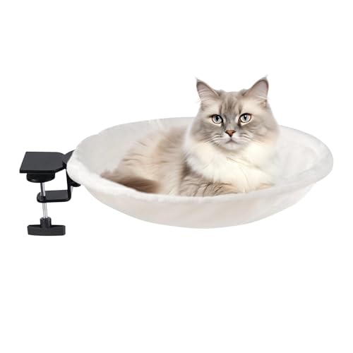 Liakyunf Katzen-Schreibtischbett, Indoor-Kätzchen-Hängematte unterstützt bis zu 22,7 kg, waschbarer Katzen-Schreibtisch-Bett zum Schlafen im Innenbereich, Arbeitsplatz, Balkon, Bücherregal von Liakyunf