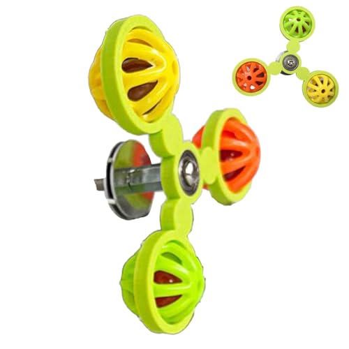 Liakyunf Papageienspielzeug | Rotierende Windmühlenglocke für Papageien – Haustier-Trainingsspielzeug, Käfigzubehör für Nymphensittiche, Aras, Training, Spielen, , Anreicherung, Unterhaltung von Liakyunf