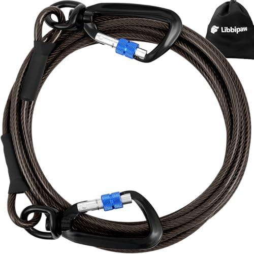 Hunde-Auslaufkabel, U7, Schwarz, 9 m Hunde-Auslaufkabel, U7, Schwarz, 9 m von Libbipaw