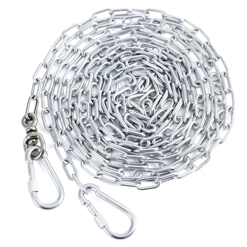 Robuste 6,5 m lange Hundeleine für Hof und Draußen, 3 mm lange Metallleine mit Drehhaken, rostfreier Outdoor-Läufer für kleine bis mittelgroße Hunde bis zu 45 kg von Libbipaw