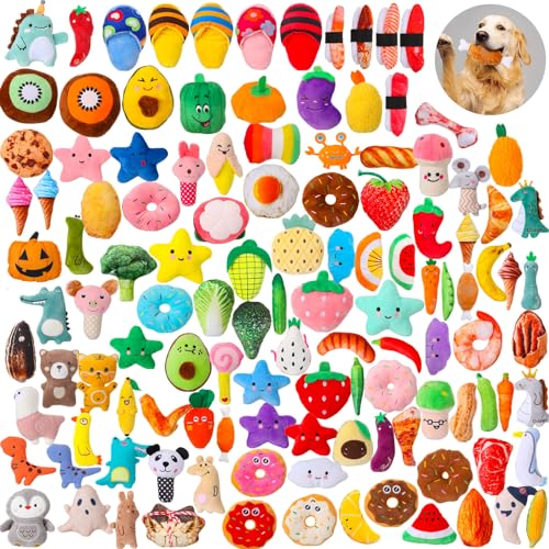 Libima 120 kleine quietschende Hundespielzeuge für Welpen, kleine Hunde, Haustiere, niedliches Plüsch-Hundespielzeug, weiches Haustierspielzeug zum Kauen und Zahnen, 120 Stile Libima 120 kleine quietschende Hundespielzeuge für Welpen, kleine Hunde, Haustiere, niedliches Plüsch-Hundespielzeug, weiches Haustierspielzeug zum Kauen und Zahnen, 120 Stile von Libima