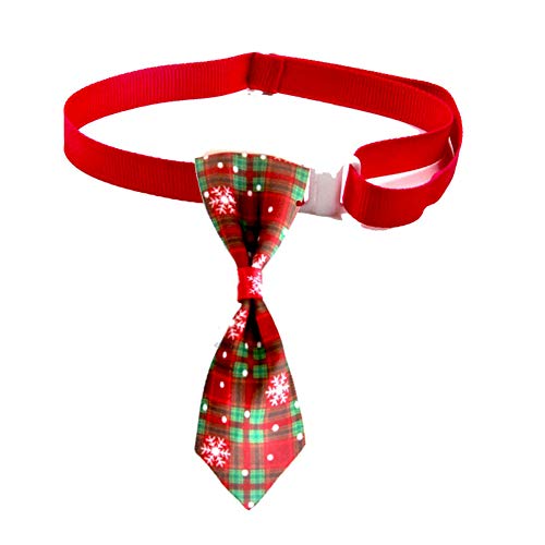 Lichi Krawatten für Katzen, grünes Karomuster, Haustier-Halsband, Teddy, rote Schneeflocken, Kaninchen-Halsbänder, 08 von Lichi