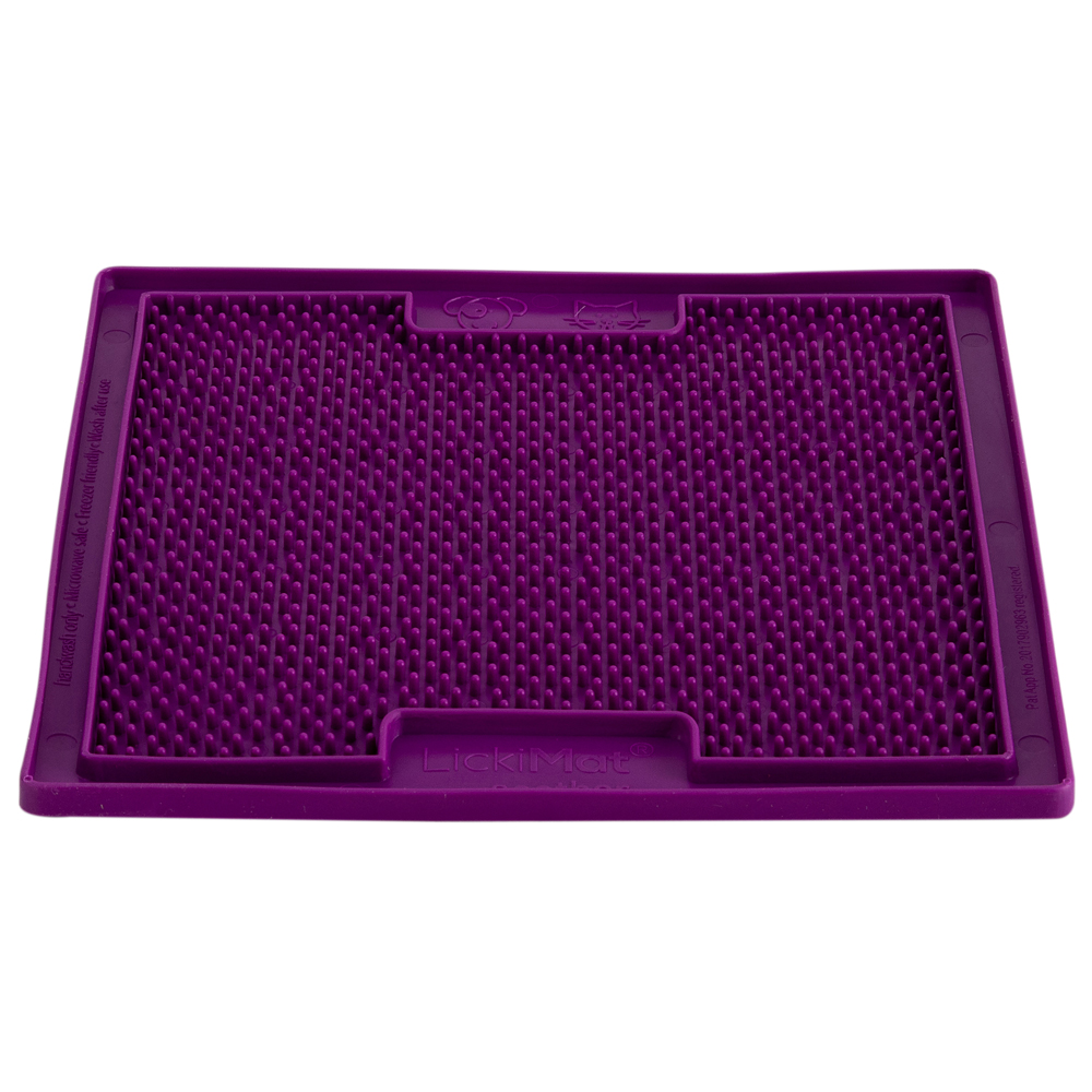 LickiMat® Hunde-Schleckmatte Soother purple, Maße: ca. 20 x 20 cm von LickiMat