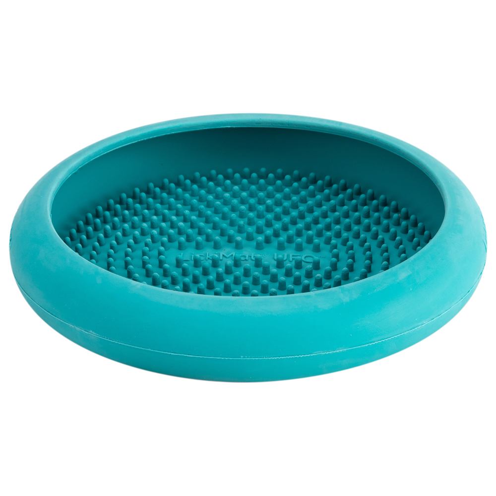 LickiMat® Hunde-Schlecknapf Ufo türkis, Breite: ca. 4 cm, Durchmesser:  ca. 19 cm von LickiMat