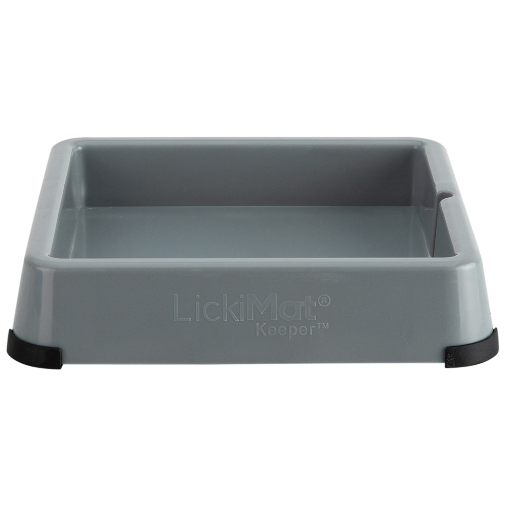 LickiMat® Schleckmatten-Erweiterung Indoor Keeper grey, Maße: ca. 5,5 x 26 x 26 cm von LickiMat