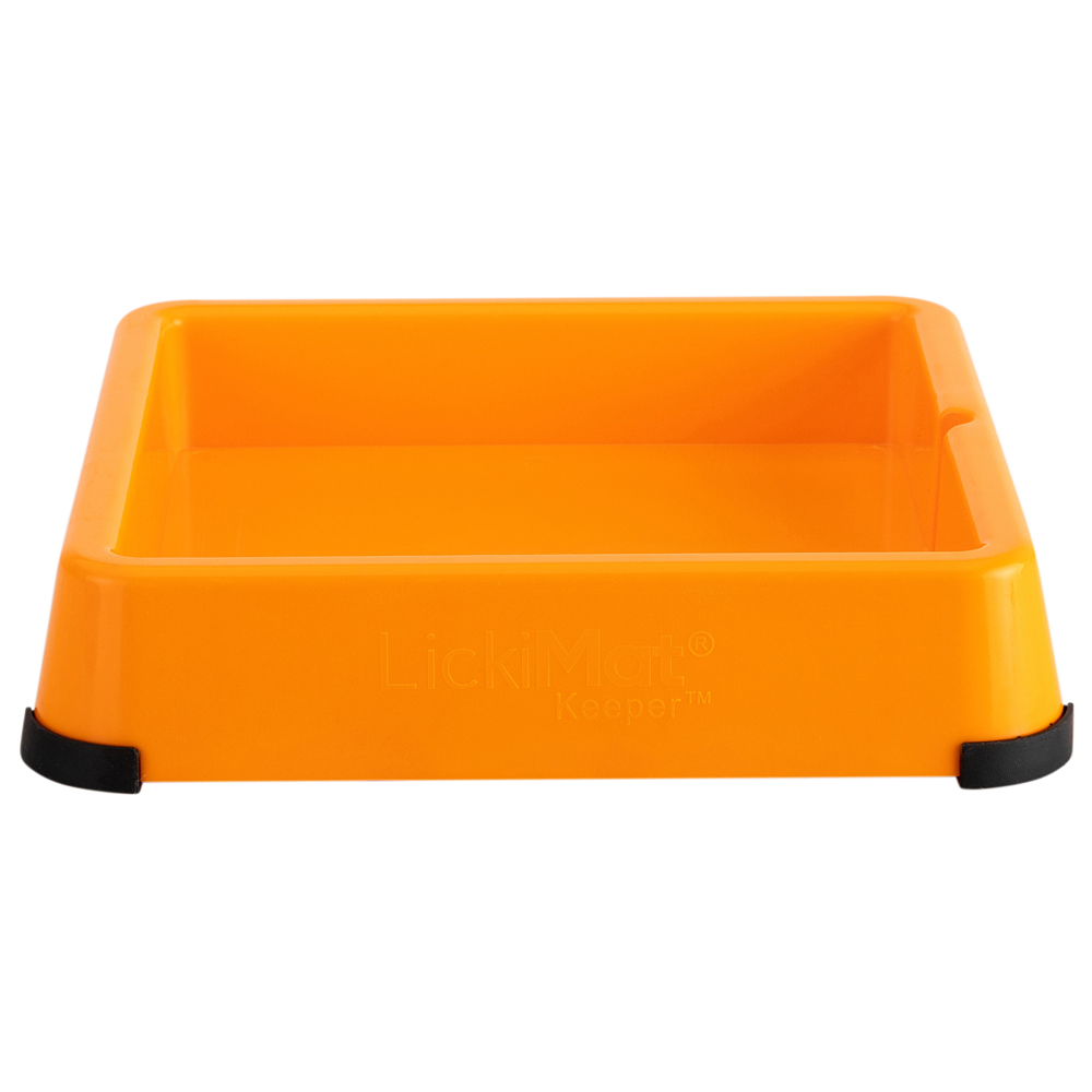 LickiMat® Schleckmatten-Erweiterung Indoor Keeper orange, Maße: ca. 5,5 x 26 x 26 cm von LickiMat