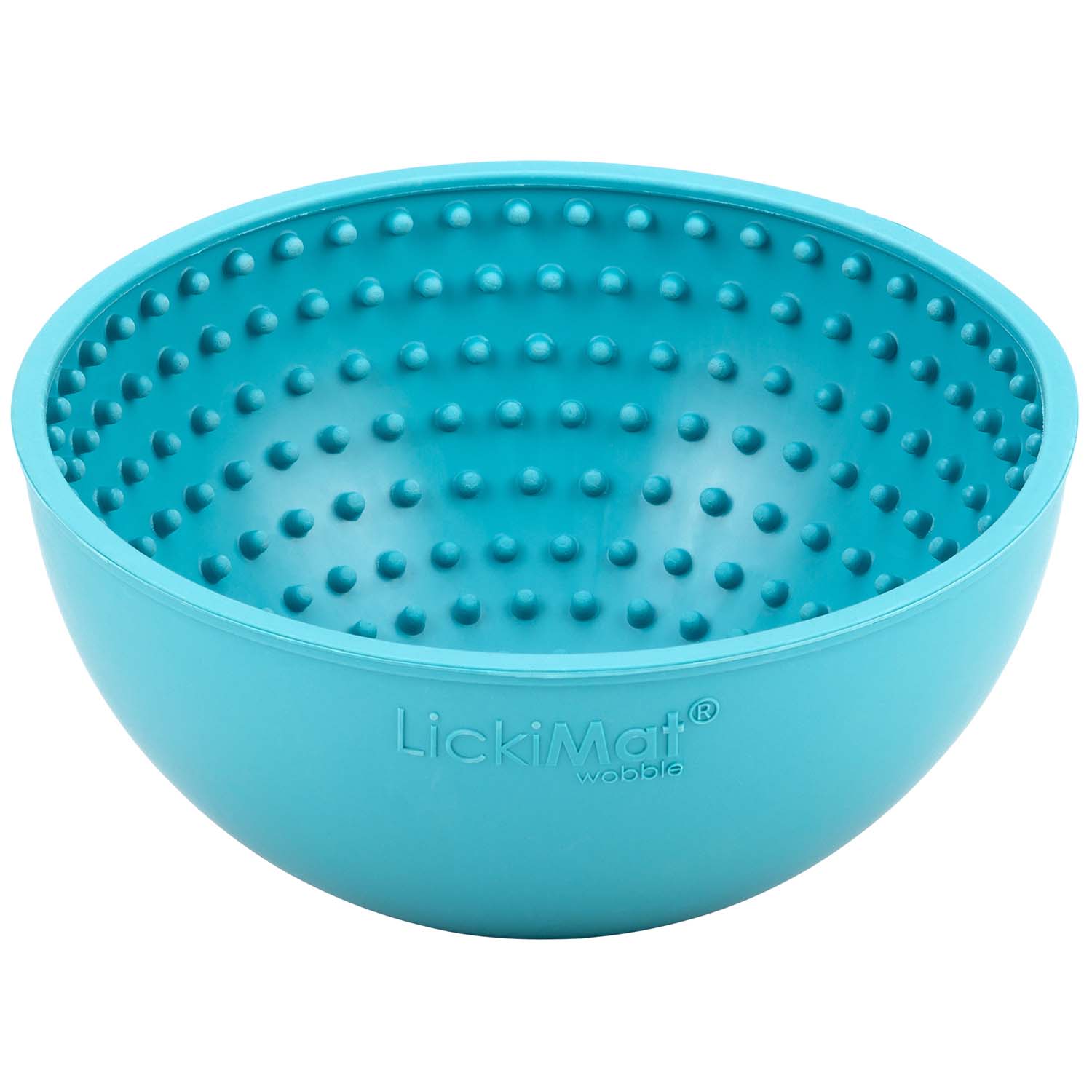 LickiMat Hundenapf Wobble, türkis - L 21 x B 19 x H 9,5 cm von LickiMat
