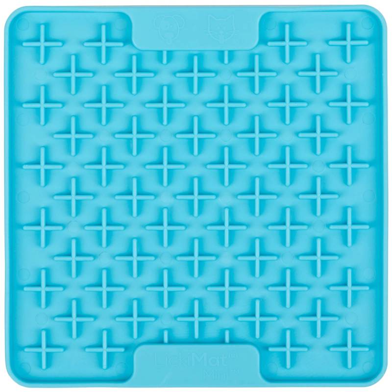 LickiMat Schleckmatte Mini Buddy, türkis - L 15 x B 15 x H 1 cm von LickiMat