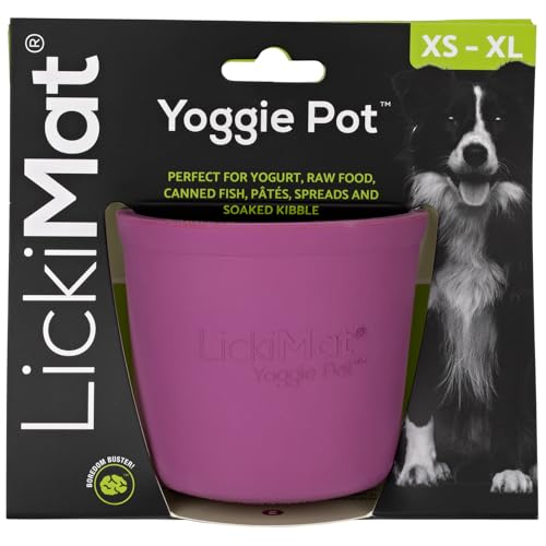 LICKIMAT Yoggie Pot – Ablenkung, Spaß und Bereicherung | Langanhaltender Leckerli-Spender aus Gummi für alle Hundegrößen und Slow Feeder für kleine Hunde | Neueste LickiMat von LICKIMAT