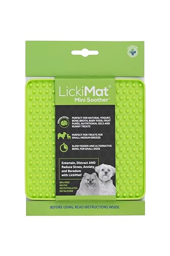 LICKIMAT LickiMat Mini Tuff Schnuller-Hundefuttermatte, LickiMat für langsames Fressen für Hunde, Linderung von Langeweile und Ängsten für Hunde, perfekt für Futter, Leckereien, Joghurt oder Erdnussbu von LICKIMAT