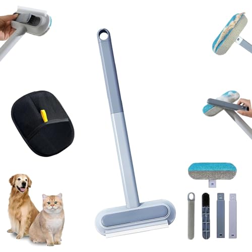 Tierhaarentferner, 3 in 1 Pet Hair Remover, Katzenhaarentferner mit Fellblitz Bürste, Multifunktion Tierhaarentferner Bürste für Katzen und Hunde, Möbel, Kleidung, Teppiche, Türen und Fenster (59cm) Tierhaarentferner, 3 in 1 Pet Hair Remover, Katzenhaarentferner mit Fellblitz Bürste, Multifunktion Tierhaarentferner Bürste für Katzen und Hunde, Möbel, Kleidung, Teppiche, Türen und Fenster (59cm) von Lidary