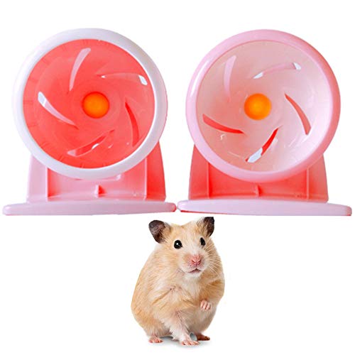 Hamster laufrad laufrad für Hamster Hamster Rad stille Spinner Hamster in eine Ball Spielzeug Hamster Holz Hamster Rad Große Hamster Ball 18cm,bracketpink von Lidylinashop
