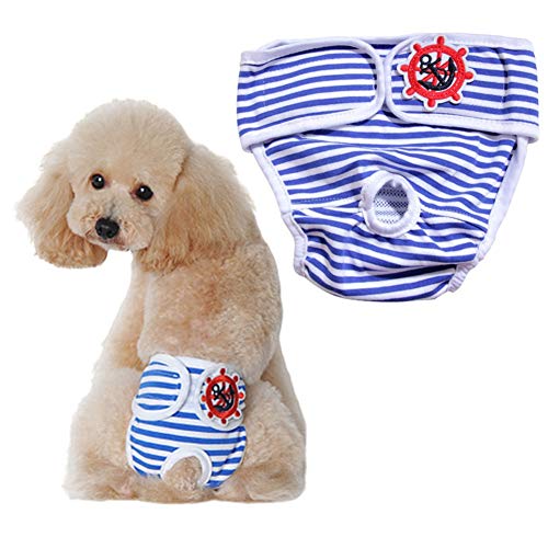 Hundewindeln RüDe Hundewindeln FüR HüNdinnen Inkontinenz Windeln für Rüden Hund Windeln männlich Windeln für Hunde Windel Hündin Blue,M von Lidylinashop