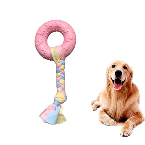 Lidylinashop kauknochen Hunde groß Hunde Spielzeug für welpen Interaktive Hund Spielzeug Hund Spielzeug für langeweile Hund Seil Spielzeug Circle,pink von Lidylinashop