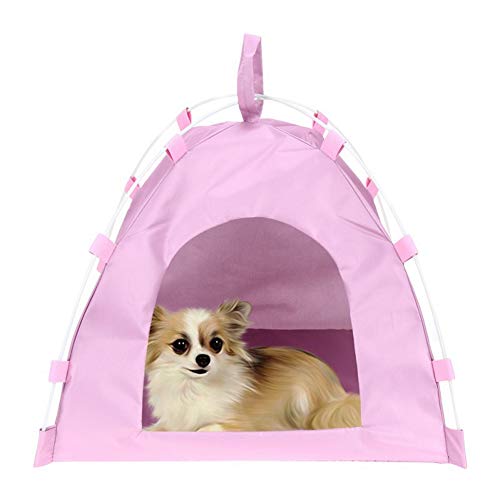 hundezelt Indoor katzenzelt Katzenhaus im Freien Hundebett im Freien Hundezeltbett Hundeschatten im Freien Faltbares Katzenbett Hundehütte im Freien pink von Lidylinashop