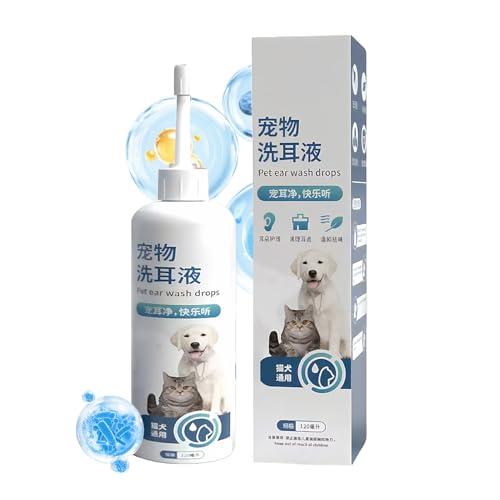 Lieawy Ohrentropfen Für Hunde,120ml Ohrenreiniger Mit Geruchsbeseitigung Für Hunde Und Katzen - Schnell Aufnehmende Flüssigkeit Zur Reinigung Für Welpen Kitten Pflege | Haustier Reinigung Für Welpen Lieawy Ohrentropfen Für Hunde,120ml Ohrenreiniger Mit Geruchsbeseitigung Für Hunde Und Katzen - Schnell Aufnehmende Flüssigkeit Zur Reinigung Für Welpen Kitten Pflege | Haustier Reinigung Für Welpen von Lieawy