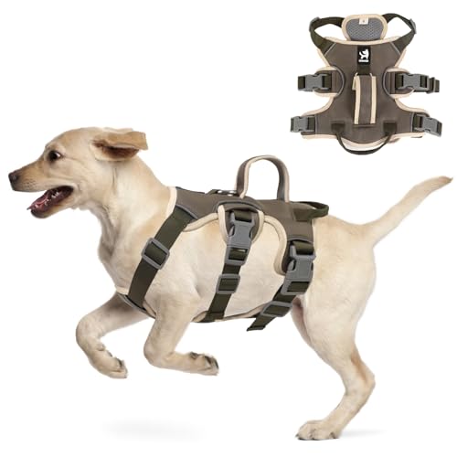 LiebeDD Hundegeschirr für Kleine Mittelgroße Hunde Welpen Geschirr, Anti Zug Geschirr Hund Sicherheitsgeschirr Ausbruchsicher, Panikgeschirr für Hunde Zuggeschirr Hund, Armee Grün, L LiebeDD Hundegeschirr für Kleine Mittelgroße Hunde Welpen Geschirr, Anti Zug Geschirr Hund Sicherheitsgeschirr Ausbruchsicher, Panikgeschirr für Hunde Zuggeschirr Hund, Armee Grün, L von LiebeDD