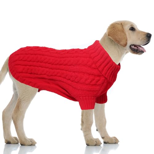 LiebeDD Hundepullover Weihnachten - Winter Warm Weihnachtspullover Hund mit Geschirrloch Strick Hundepulli für Kleine Mittelgroße Grosse Hunde Dog Sweater (Weihnachts Rot XL) LiebeDD Hundepullover Weihnachten - Winter Warm Weihnachtspullover Hund mit Geschirrloch Strick Hundepulli für Kleine Mittelgroße Grosse Hunde Dog Sweater (Weihnachts Rot XL) von LiebeDD