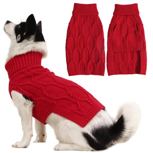 LiebeDD Hundepullover für Kleine Hunde, Sleeveless Rollkragen Hundepulli Winter Warm Gestrickter Pullover Weicher Pullover Thanksgiving Weihnachten Hundepullover Katzenpullover, Rot, S LiebeDD Hundepullover für Kleine Hunde, Sleeveless Rollkragen Hundepulli Winter Warm Gestrickter Pullover Weicher Pullover Thanksgiving Weihnachten Hundepullover Katzenpullover, Rot, S von LiebeDD