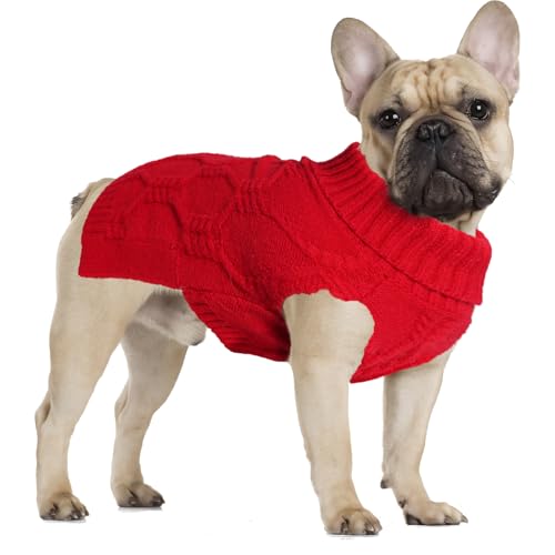 LiebeDD Hundepullover für Kleine Hunde, Sleeveless Rollkragen Hundepulli Winter Warm Gestrickter Pullover Weicher Pullover Weihnachten Hundepullover Katzenpullover für Rottweiler, Rot, XXL LiebeDD Hundepullover für Kleine Hunde, Sleeveless Rollkragen Hundepulli Winter Warm Gestrickter Pullover Weicher Pullover Weihnachten Hundepullover Katzenpullover für Rottweiler, Rot, XXL von LiebeDD