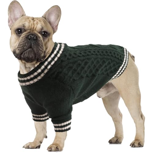 LiebeDD Hundepullover - Warm Hundepulli mit Beinen V-Ausschnitt College Hunde Pullis, Strick Hundepullover für Kleine Mittelgroße Hunde, Pullover Hund für Dackel, Windhund, Dog Sweater (Grün M) LiebeDD Hundepullover - Warm Hundepulli mit Beinen V-Ausschnitt College Hunde Pullis, Strick Hundepullover für Kleine Mittelgroße Hunde, Pullover Hund für Dackel, Windhund, Dog Sweater (Grün M) von LiebeDD