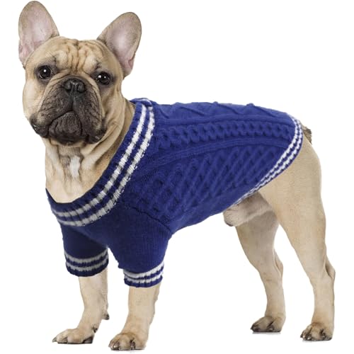 LiebeDD Hundepullover Grosse Hunde, Warm Strickmantel Hundepulli V-Ausschnitt Hunde Pullis Strick Hund Pullover für Französische Bulldogge, Labrador, Deutscher Schäferhund, Dog Sweater (Blau XL) LiebeDD Hundepullover Grosse Hunde, Warm Strickmantel Hundepulli V-Ausschnitt Hunde Pullis Strick Hund Pullover für Französische Bulldogge, Labrador, Deutscher Schäferhund, Dog Sweater (Blau XL) von LiebeDD